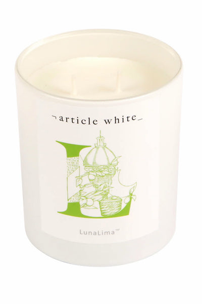 ARTICLE WHITE DOUBLE WICK CANDLE AWLL210 LUNA LIMA