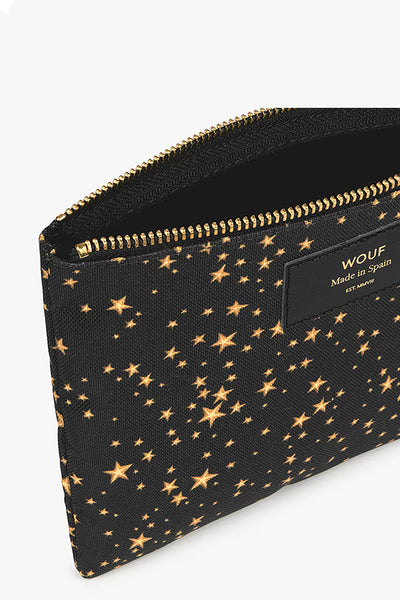 WOUF LARGE ZIP POUCH WITH STAR PRINT ML210013