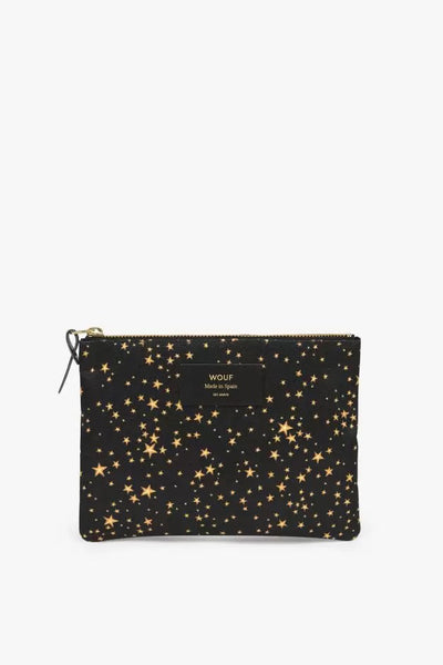 WOUF LARGE ZIP POUCH WITH STAR PRINT ML210013