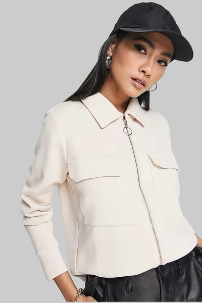 INWEAR JACKET TENCEL BOMBER RING ZIP BREAST POCKETS 30106371/300001 BECA