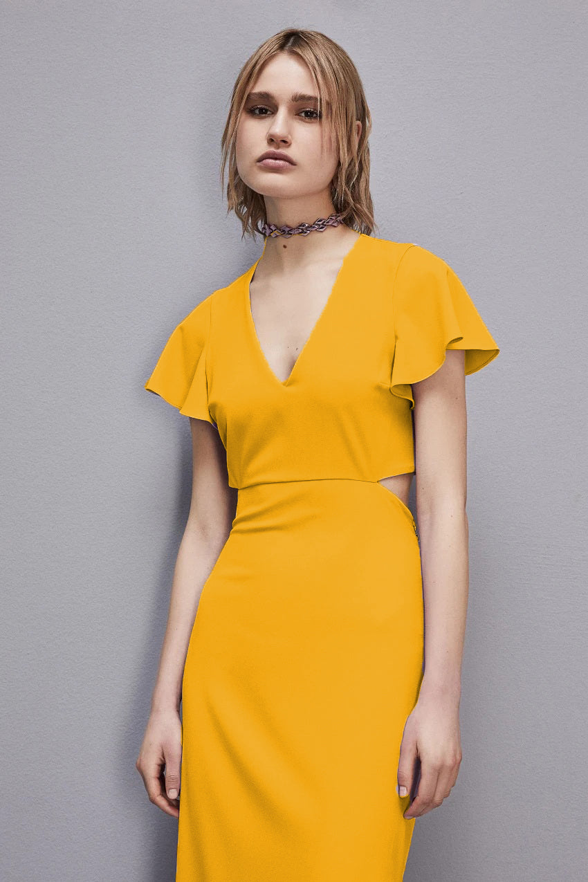 ＊POPPY＊ PEPLUM TULLE BUSTIER (YELLOW) 新品 Poppy Yellow Crop Top | Beginning Boutique US