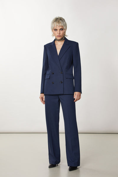 PATRIZIA PEPE TROUSER TAILORED WOOL MIX WITH STITCH DETAIL 2P1554/A1PH