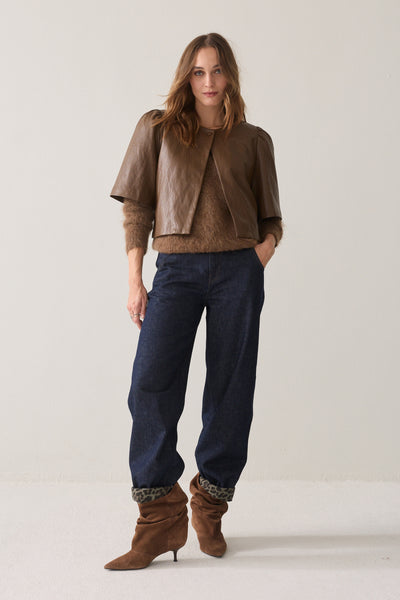 SUMMUM JACKET SHORT SLEEVE PU ONE BUTTON 2s3578-12526