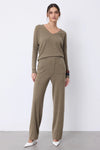 NOTSHY TROUSER CASHMERE CENTRAL SEAM MOCK FLY 4702504C ELIANA DARK TAUPE