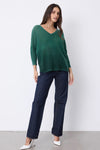 NOTSHY SWEATER OMBRE CASHMERE V NECK RIB SLEEVE SIDE SLITS 4708309C ELIE BOTANICAL