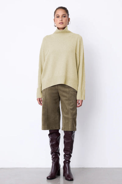 NOTSHY SWEATER CASHMERE HIGH NECK ROLLED SEAM DETAIL 4716500 WENDY SANDSTONE