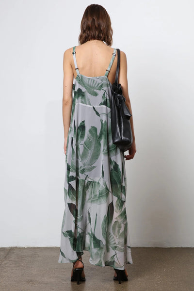 RELIGION DRESS MAXI ADJUSTABLE STRAP LEAF PRINT PRINT 54PTRD23956