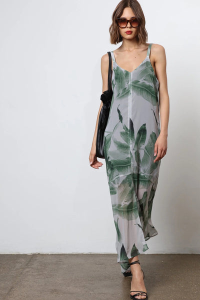 RELIGION DRESS MAXI ADJUSTABLE STRAP LEAF PRINT PRINT 54PTRD23956