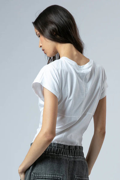 RELIGION TOP CREW NECK CENTRE SEAM WRAP FRONT CAP SLEEVE 55BTMT06/013 TIME
