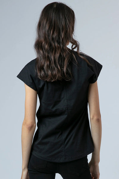 RELIGION TOP SLIM FIT LOVE TEE WITH FLOWERS AND TUBE BEADING 56BDRT14/254 DREAM