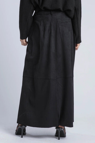 RELIGION SKIRT SUEDETTE HIPSTER MAXI WITH STITCH DETAIL AND FRONT SLIT 75HADK74-332 AIDA
