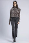 RELIGION TOP LONG SLEEVE ANIMAL DEVORE ROLL NECK HEMT85-157 EMMY