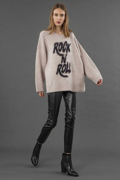 RELIGION SWEATER SOFT OVERSIZE ROUND NECK ROCK N ROLL 75HHTW35-019 HATTY