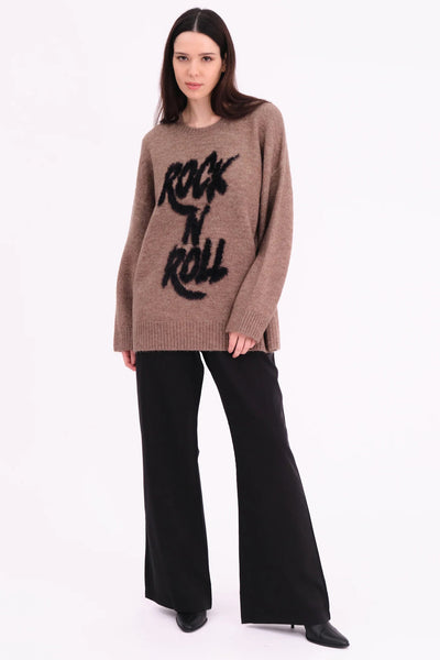 RELIGION SWEATER SOFT OVERSIZE ROUND NECK ROCK N ROLL 75HHTW35-457 HATTY