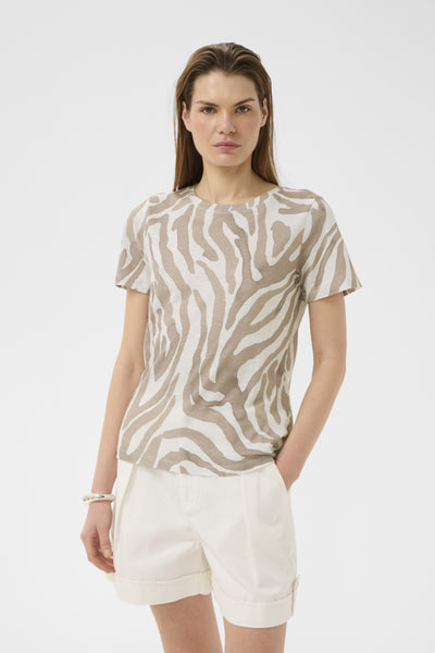 INWEAR T-SHIRT Natural ZABRA PRINT 30108258/90007504 ALMA