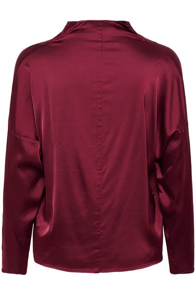 INWEAR BLOUSE SATIN HIGH DRAPE NECK FUNNEL SLEEVES 30110899/191724 ANWEN