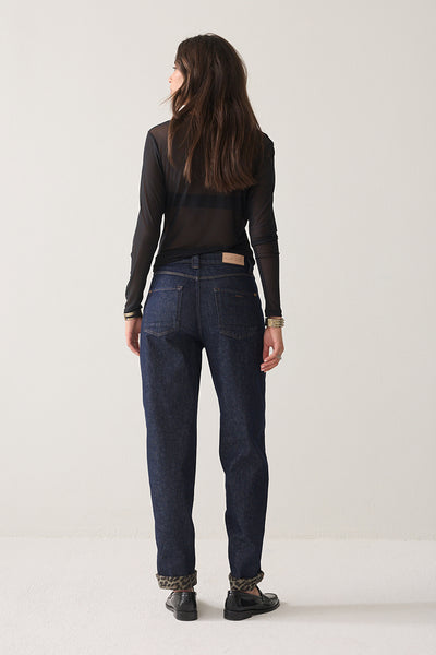 SUMMUM JEANS BARREL LEG LEOPARD REVERSE 4s3061-5185