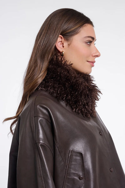 RINO & PELLE SCARF SHORT FAUX MONGOLIAN 7002611 BANU