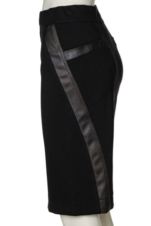 BEATE HEYMANN SKIRT DOUBLE JERSEY KNEE PENCIL WITH PU TRIM 2024-201