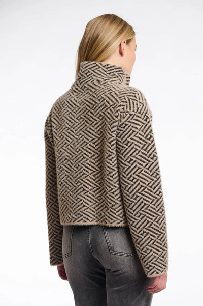 RINO & PELLE JACKET STRETCH SUPER SOFT DOUBLE BREASTED HIGH NECK 5012511 BETH