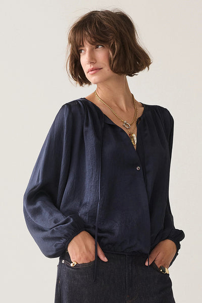 SUMMUM BLOUSE SILKY CROSS OVER V WITH TIE 2s3564-12498