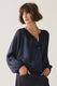 SUMMUM BLOUSE SILKY CROSS OVER V WITH TIE 2s3564-12498