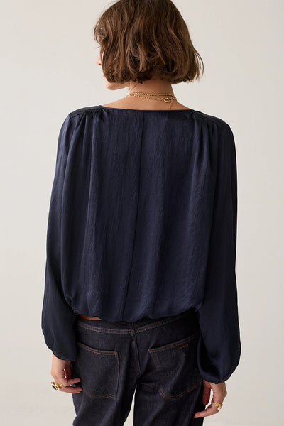 SUMMUM BLOUSE SILKY CROSS OVER V WITH TIE 2s3564-12498