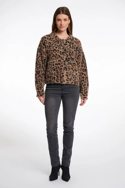 RINO&PELLE JACKET ANIMAL SUPER SOFT BOX JACKET BUTTON DETAIL 5012511 BUBBLY