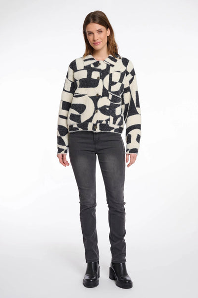 RINO&PELLE JACKET SUPER SOFT BOX JACKET BUTTON DETAIL 5012511 BUBBLY