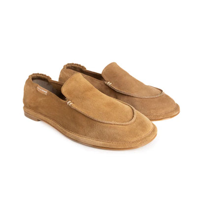 PATRIZIA BONFANTI SHOE SUEDE LOAFER WITH HORSESHOE HEEL 64035999 COLLEGE SUEDE
