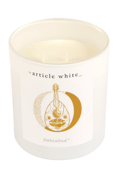 ARTICLE WHITE DOUBLE WICK CANDLE AWOO210 OOH LA OUD