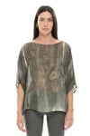 IXOS TOP PRINT CHIFFON SLEEVELESS BAT WING SHAPE 32019-009 HARLEY
