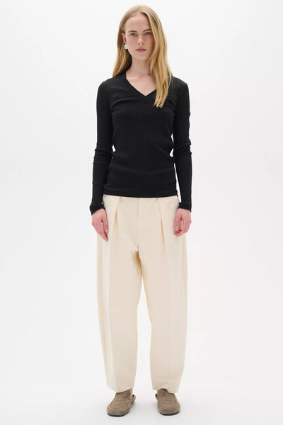 INWEAR TOP SLIM FIT V NECK LUREX RIB LONG SLEEVE 30111094 DAGNA