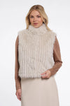RINO & PELLE GILET FAUX RABBIT POPPERS 7002611 DAVA