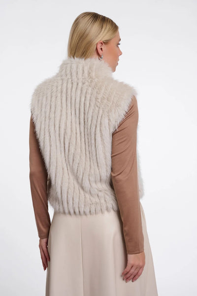 RINO & PELLE GILET FAUX RABBIT POPPERS 7002611 DAVA