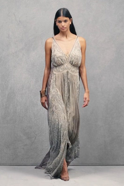 MES DEMOISELLES DRESS PRINT CHIFFON MAXI PRINT SLIP 25S-WINONA