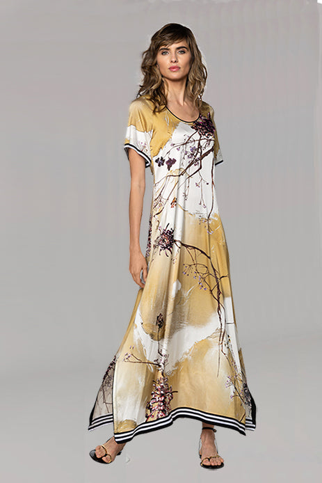 beate maxi dress BEATE HEYMANN DRESS MAXI MESH ORCHID LONG SLEEVE 805-27