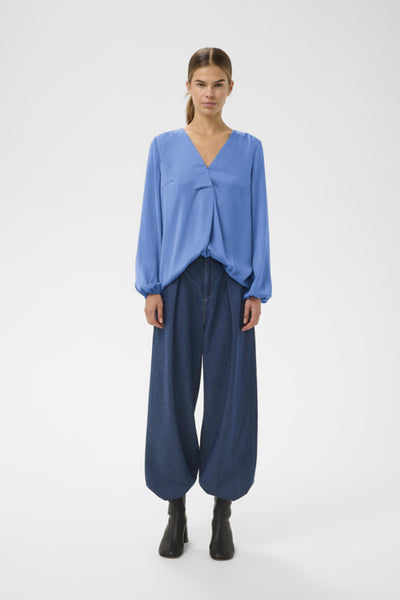 INWEAR TOP SILKY SUBTLE CROSS OVER V NECK ELASTICATED CUFF 30105766/183928 RINDA