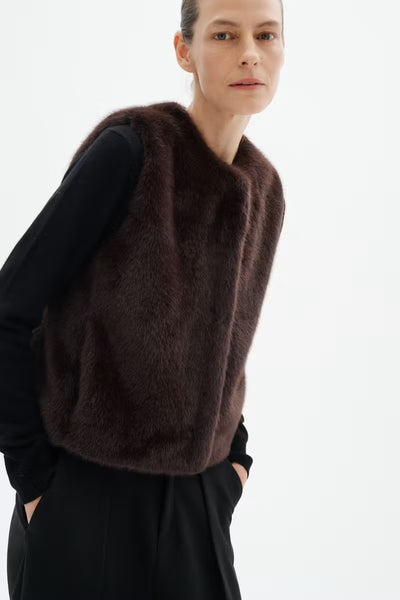 INWEAR GILET LINED FAUX FUR HIDDEN POPPERS 30112659/191109 ZABELLE