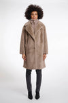 RINO & PELLE COAT SOFT FAUX FUR DETACHABLE FUNNEL NECK ZIP BIB 7002512 GEESJE