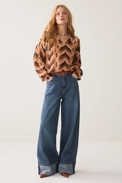 SUMMUM TOP RETRO GEO PRINT 2s3549-12498