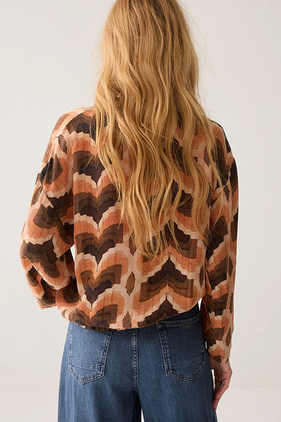 SUMMUM TOP RETRO GEO PRINT 2s3549-12498