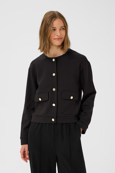 INWEAR TENCEL BOX JACKET WITH FLAP POCKETS AND GOLD BUTTONS 30110948/194008GIDA