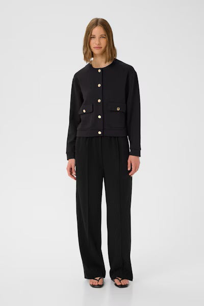 INWEAR TENCEL BOX JACKET WITH FLAP POCKETS AND GOLD BUTTONS 30110948/194008GIDA