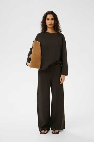 INWEAR TROUSER TENCEL WIDE LEG MOCK FLY ELASTIC WAIST 30109909/191109 GINCETTE