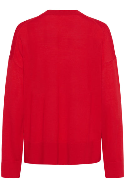 INWEAR SWEATER FINE KNIT LOOSE FIT V NECK HI LO HEM SIDE SLITS 301100931/181553 GITO