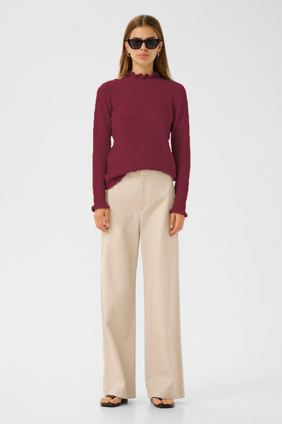 INWEAR SWEATER GLOSSY KNIT HIGH RUFFLE NECK & CUFF 30111021/191724 GUNIL