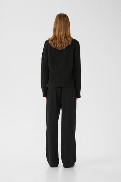 INWEAR SWEATER GLOSSY KNIT RIB V NECK RIB WIDE CUFF 30111022/194008 GUNIL