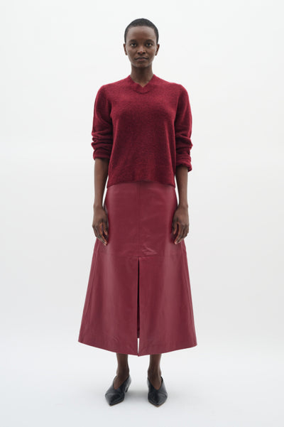 INWEAR SWEATER GLOSSY KNIT RIB V NECK RIB WIDE CUFF 30111022/191724 GUNIL