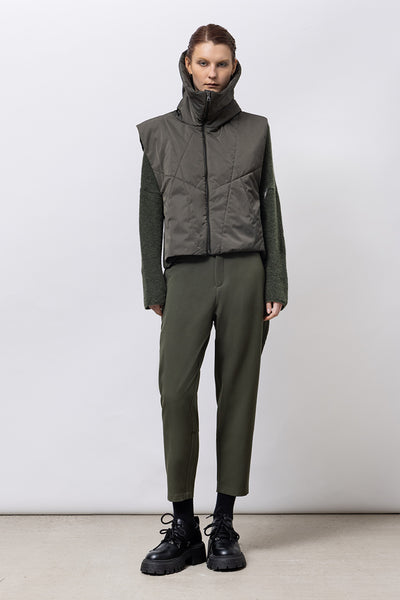 LOTUS EATERS GILET PADDED WITH HOOD 33/LAGOON